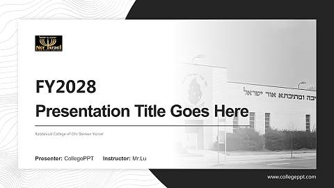 Rabbinical College of Ohr Shimon Yisroel Academic Presentation/Research Findings Report PPT Template