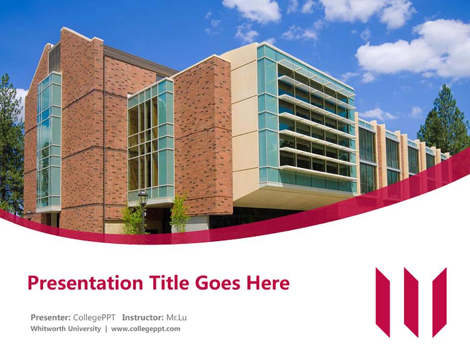 Whitworth University Course/Courseware Creation PPT Template4:3 ratio PPT effect preview image5