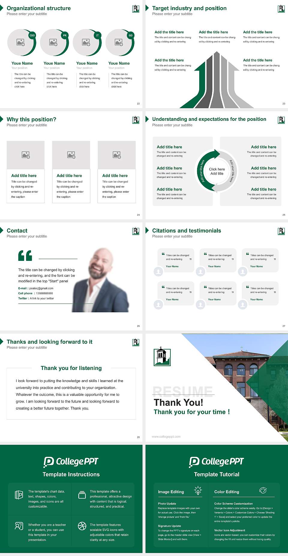 Wisconsin Lutheran College Resume PPT Template4:3 ratio PPT effect preview image4