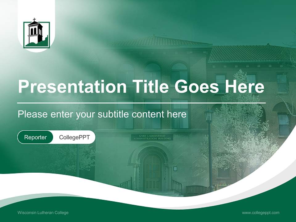 Wisconsin Lutheran College Lecture Sharing and Networking Event PPT Template4:3 ratio PPT effect preview image4