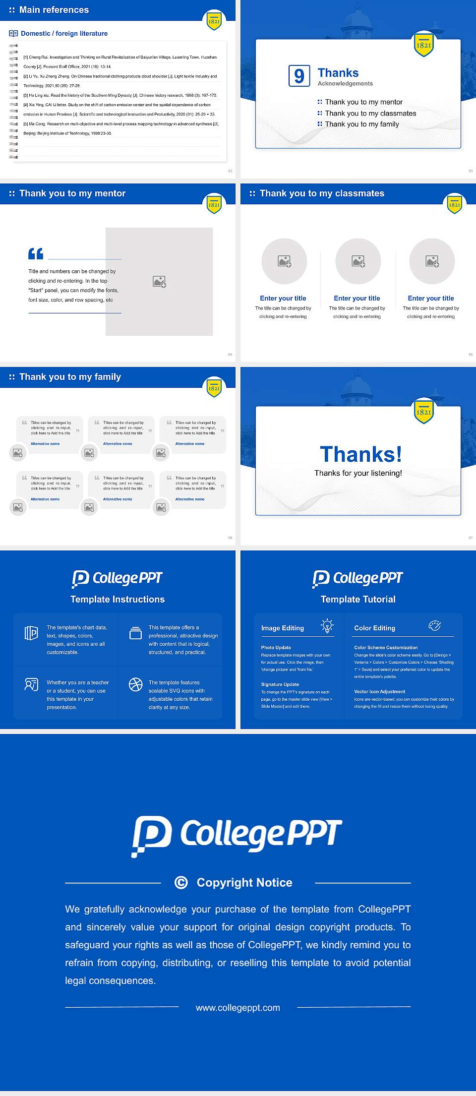 Widener University Graduation Thesis Defense PPT Template4:3 ratio PPT effect preview image7