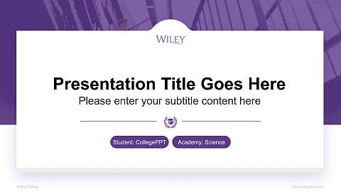 Wiley College National Scholarship Defense PPT Template