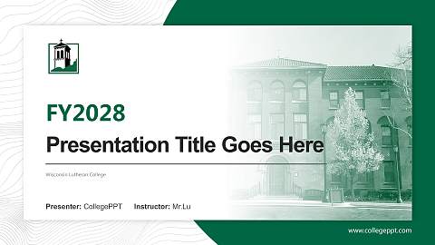 Wisconsin Lutheran College Academic Presentation/Research Findings Report PPT Template