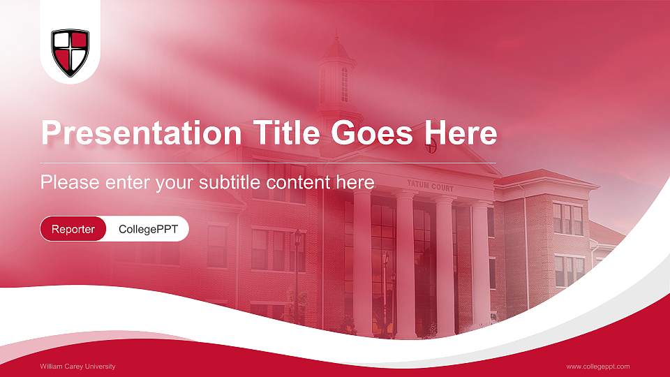 William Carey University Lecture Sharing and Networking Event PPT Template16:9 ratio PPT effect preview image