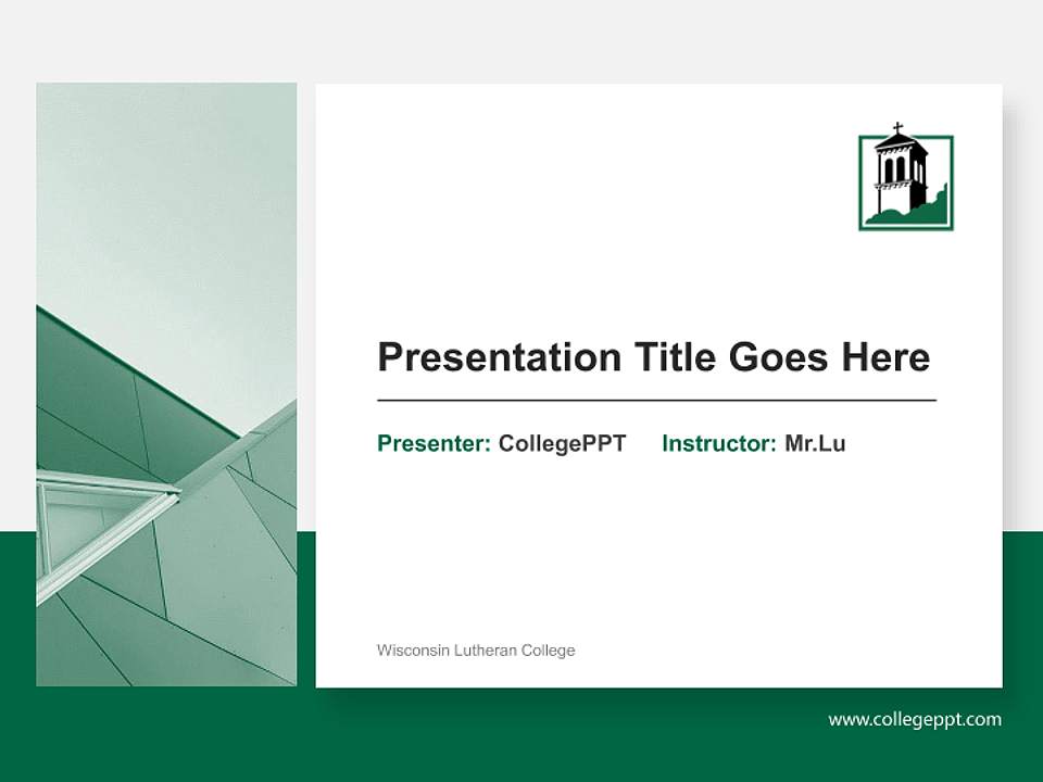 Wisconsin Lutheran College General Purpose PPT Template4:3 ratio PPT effect preview image6