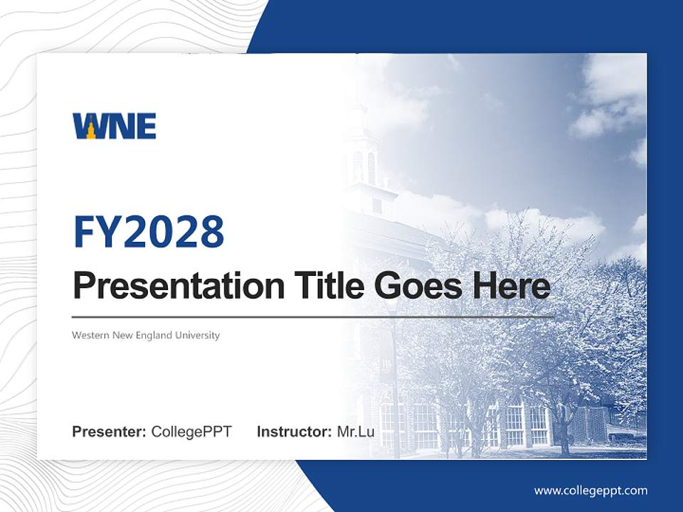 Western New England University Academic Presentation/Research Findings Report PPT Template4:3 ratio PPT effect preview image5