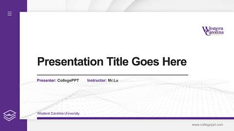 Western Carolina University Thesis Proposal/Graduation Defense PPT Template