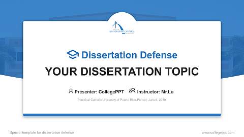 Pontifical Catholic University of Puerto Rico-Ponce Graduation Thesis Defense PPT Template