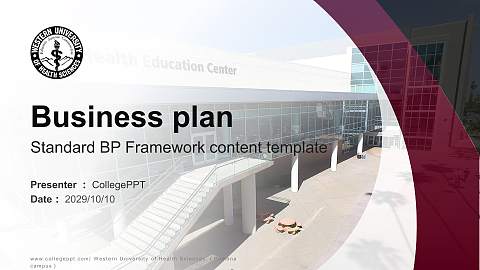 Western University of Health Sciences （Pomona campus） Competition/Entrepreneurship Contest PPT Template