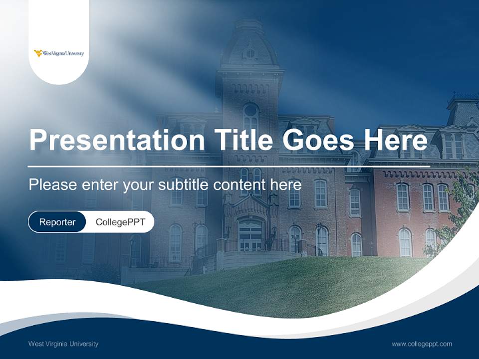 West Virginia University Lecture Sharing and Networking Event PPT Template4:3 ratio PPT effect preview image4
