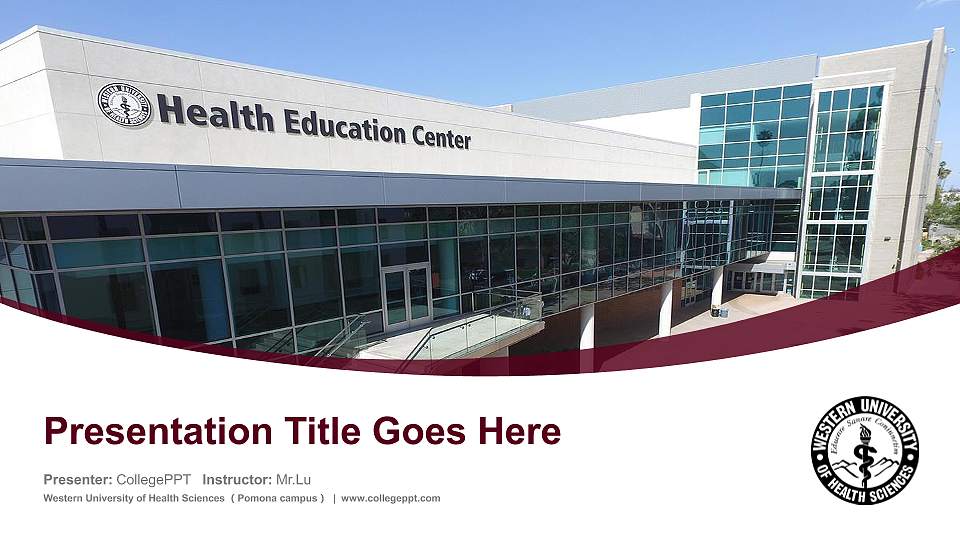 Western University of Health Sciences （Pomona campus） Course/Courseware Creation PPT Template16:9 ratio PPT effect preview image