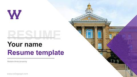 Western Illinois University Resume PPT Template