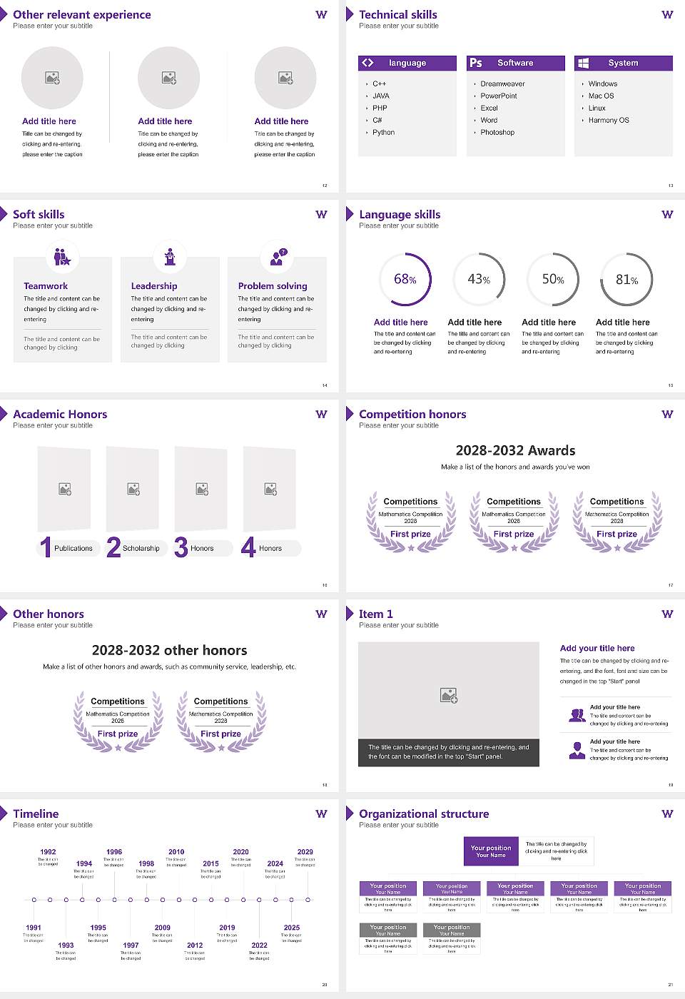 Western Illinois University Resume PPT Template16:9 ratio PPT effect preview image3