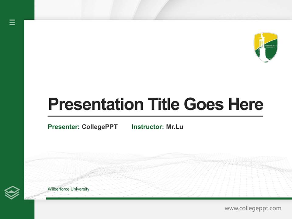 Wilberforce University Thesis Proposal/Graduation Defense PPT Template4:3 ratio PPT effect preview image5