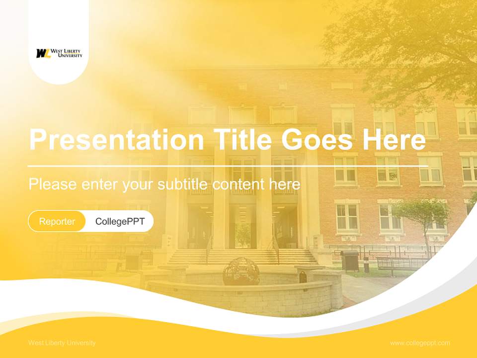 West Liberty University Lecture Sharing and Networking Event PPT Template4:3 ratio PPT effect preview image4
