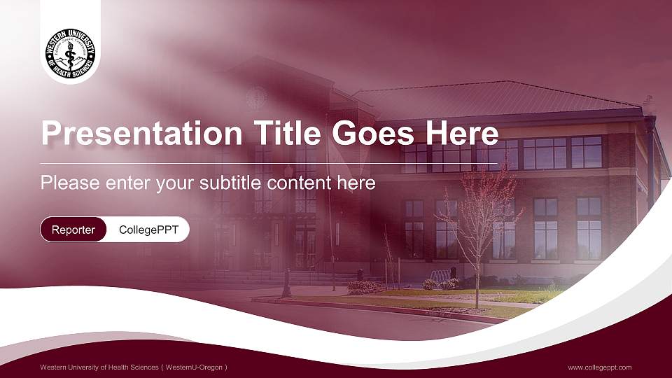 Western University of Health Sciences（WesternU-Oregon） Lecture Sharing and Networking Event PPT Template16:9 ratio PPT effect preview image