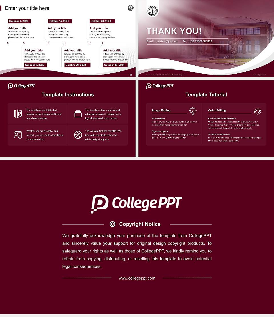 Western University of Health Sciences（WesternU-Oregon） Lecture Sharing and Networking Event PPT Template16:9 ratio PPT effect preview image4