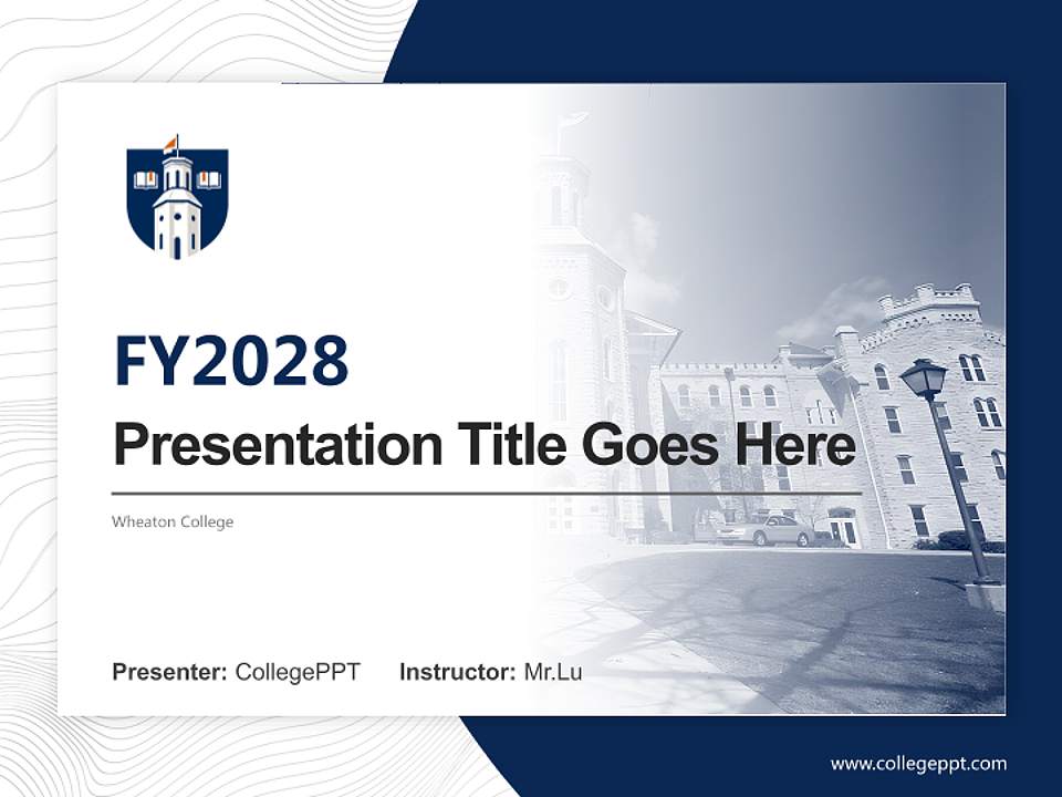 Wheaton College Academic Presentation/Research Findings Report PPT Template4:3 ratio PPT effect preview image5