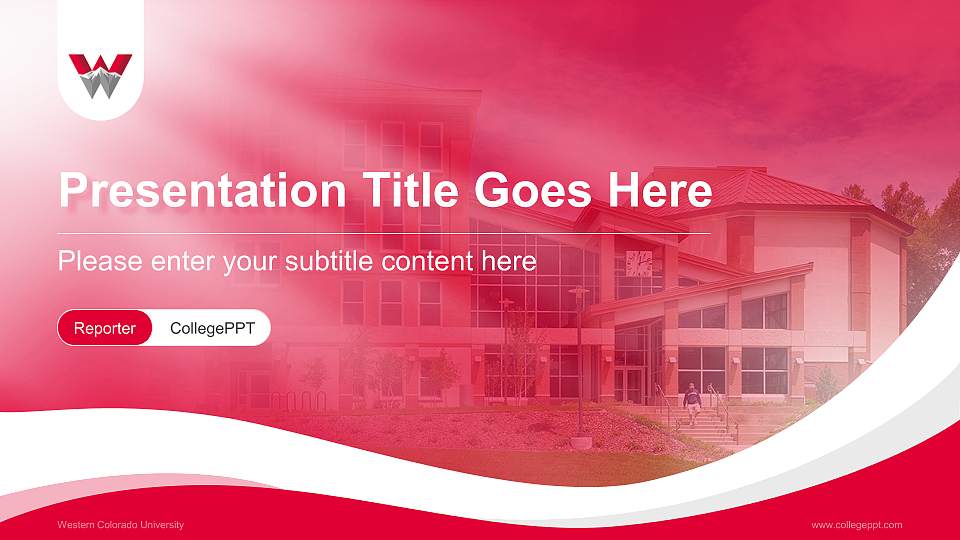 Western Colorado University Lecture Sharing and Networking Event PPT Template16:9 ratio PPT effect preview image