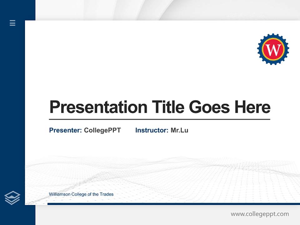 Williamson College of the Trades Thesis Proposal/Graduation Defense PPT Template4:3 ratio PPT effect preview image5
