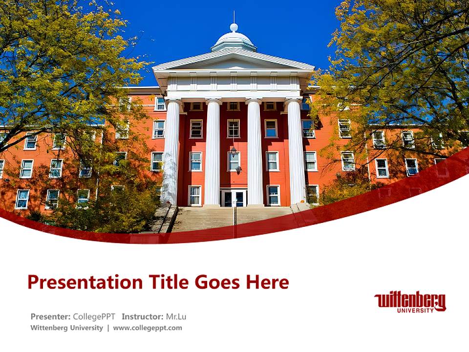 Wittenberg University Course/Courseware Creation PPT Template4:3 ratio PPT effect preview image5