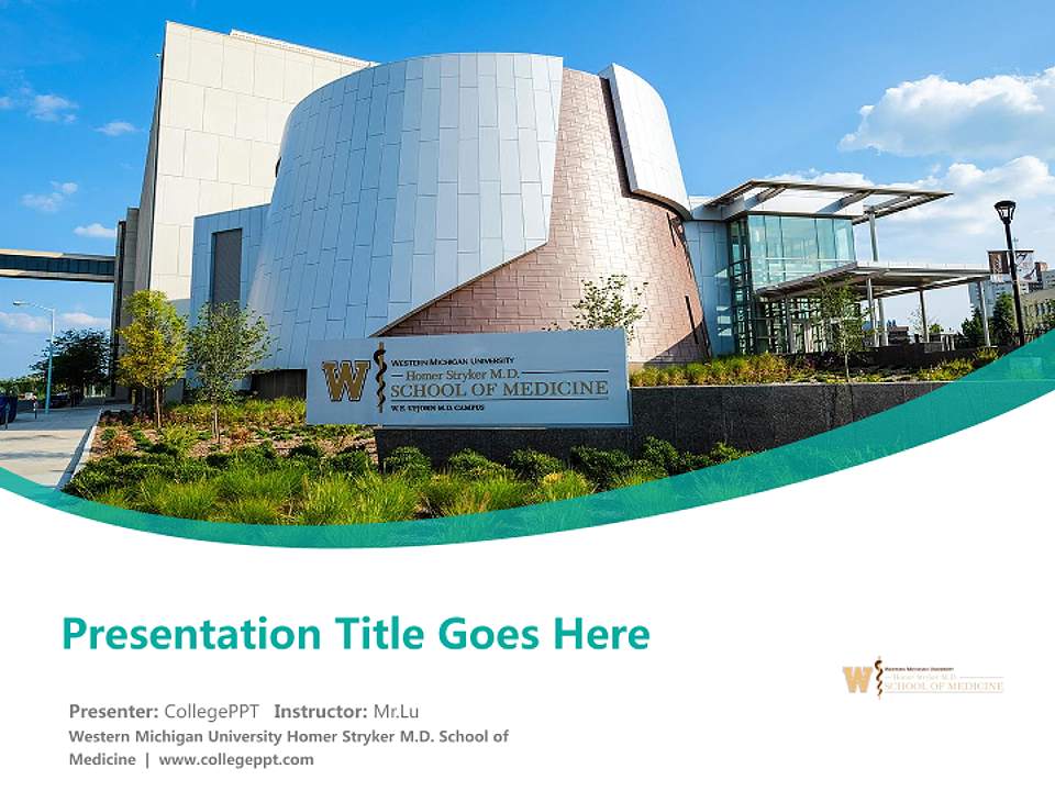 Western Michigan University Homer Stryker M.D. School of Medicine Course/Courseware Creation PPT Template4:3 ratio PPT effect preview image5