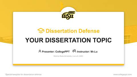 Wichita State University Graduation Thesis Defense PPT Template