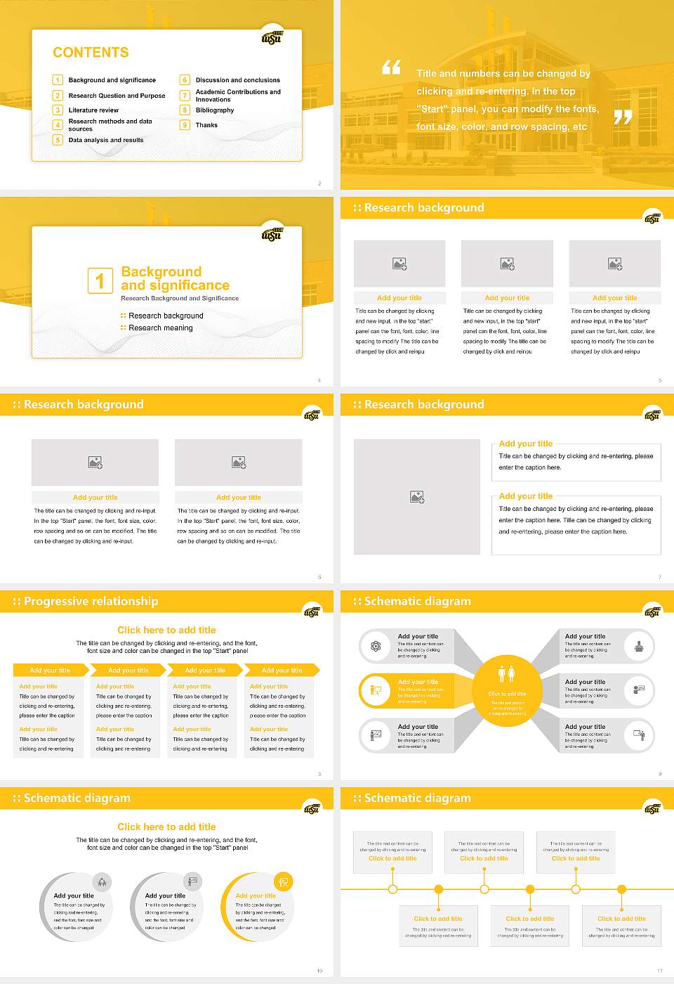 Wichita State University Graduation Thesis Defense PPT Template16:9 ratio PPT effect preview image2