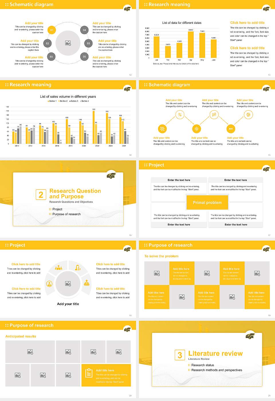 Wichita State University Graduation Thesis Defense PPT Template16:9 ratio PPT effect preview image3