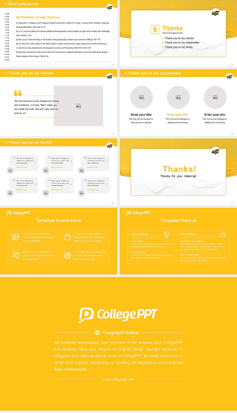 Wichita State University Graduation Thesis Defense PPT Template16:9 ratio PPT effect preview image7