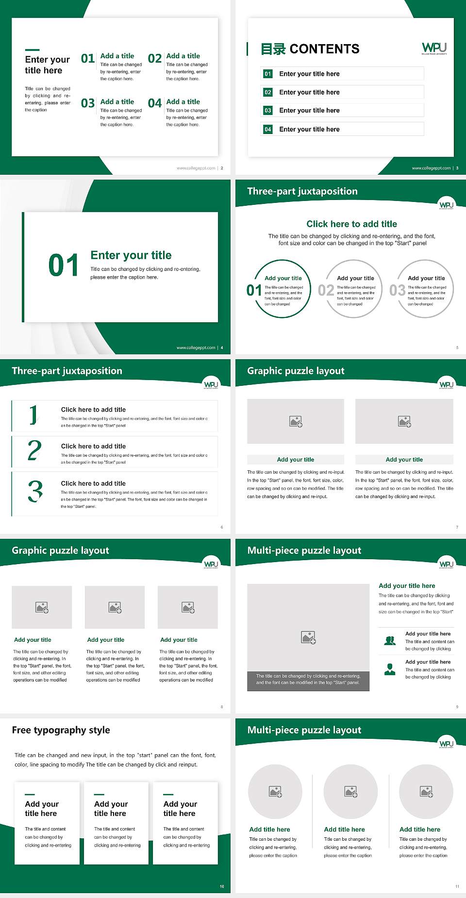 William Peace University Academic Presentation/Research Findings Report PPT Template4:3 ratio PPT effect preview image2