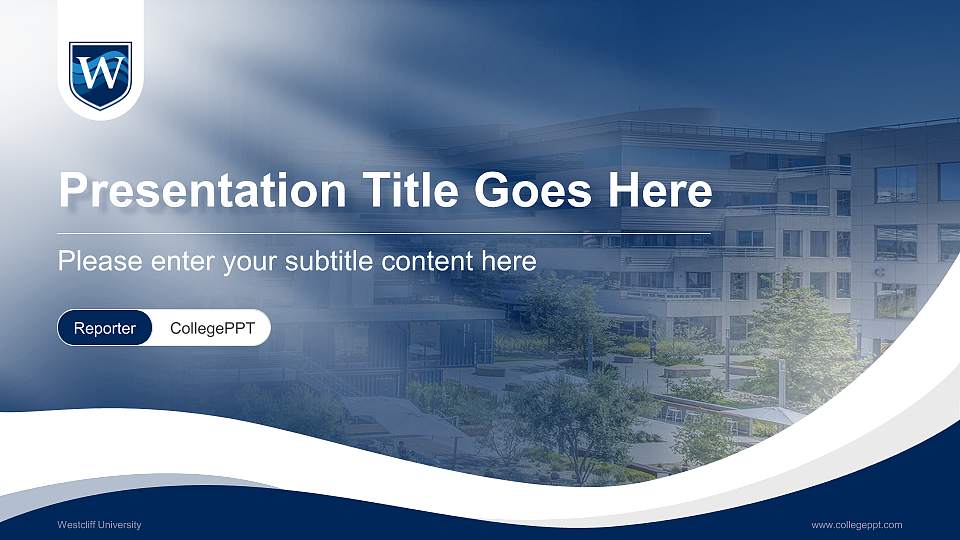 Westcliff University Lecture Sharing and Networking Event PPT Template16:9 ratio PPT effect preview image