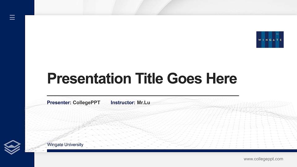 Wingate University Thesis Proposal/Graduation Defense PPT Template16:9 ratio PPT effect preview image