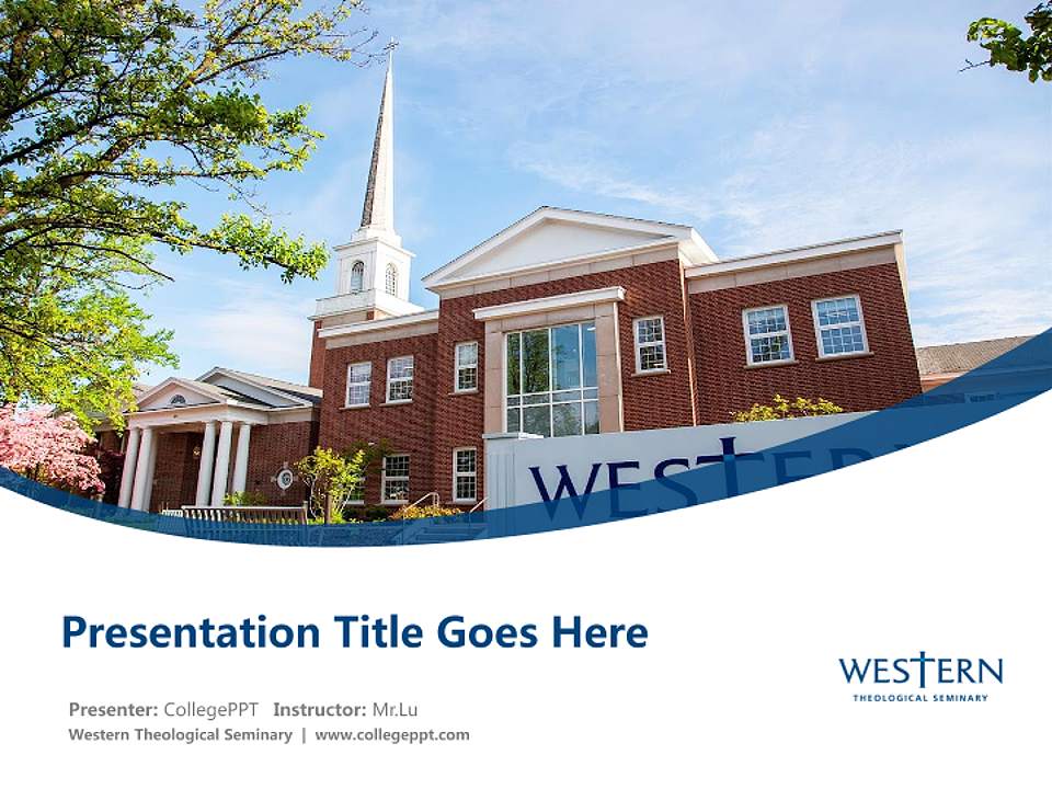 Western Theological Seminary Course/Courseware Creation PPT Template4:3 ratio PPT effect preview image5