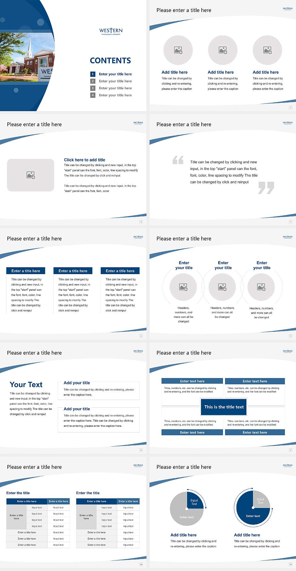 Western Theological Seminary Course/Courseware Creation PPT Template4:3 ratio PPT effect preview image2