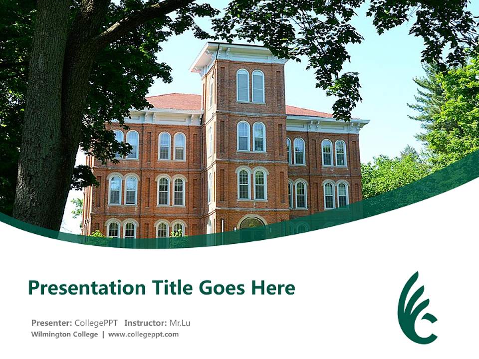Wilmington College Course/Courseware Creation PPT Template4:3 ratio PPT effect preview image5