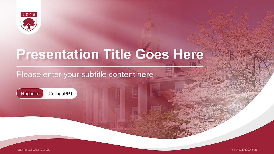 Westminster Choir College Lecture Sharing and Networking Event PPT Template16:9 ratio PPT effect preview image