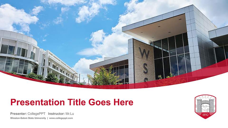 Winston-Salem State University Course/Courseware Creation PPT Template16:9 ratio PPT effect preview image