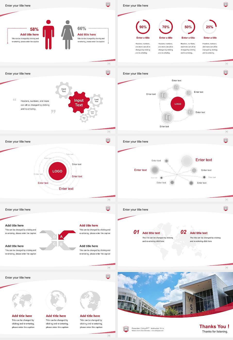 Winston-Salem State University Course/Courseware Creation PPT Template16:9 ratio PPT effect preview image4