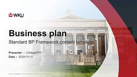 Western Kentucky University Competition/Entrepreneurship Contest PPT Template