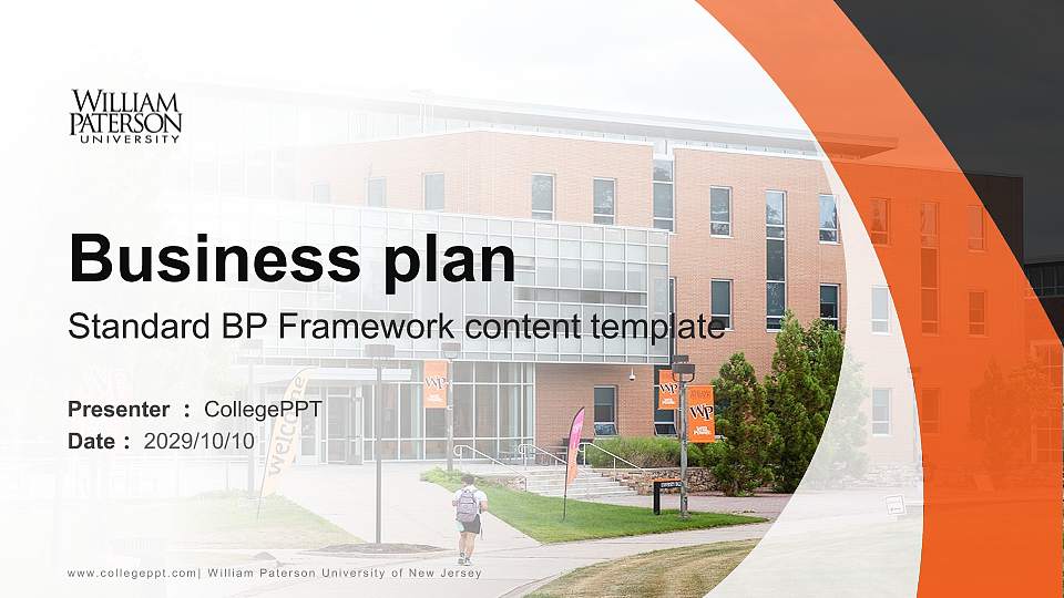 William Paterson University of New Jersey Competition/Entrepreneurship Contest PPT Template16:9 ratio PPT effect preview image