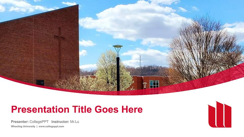 Wheeling University Course/Courseware Creation PPT Template16:9 ratio PPT effect preview image1