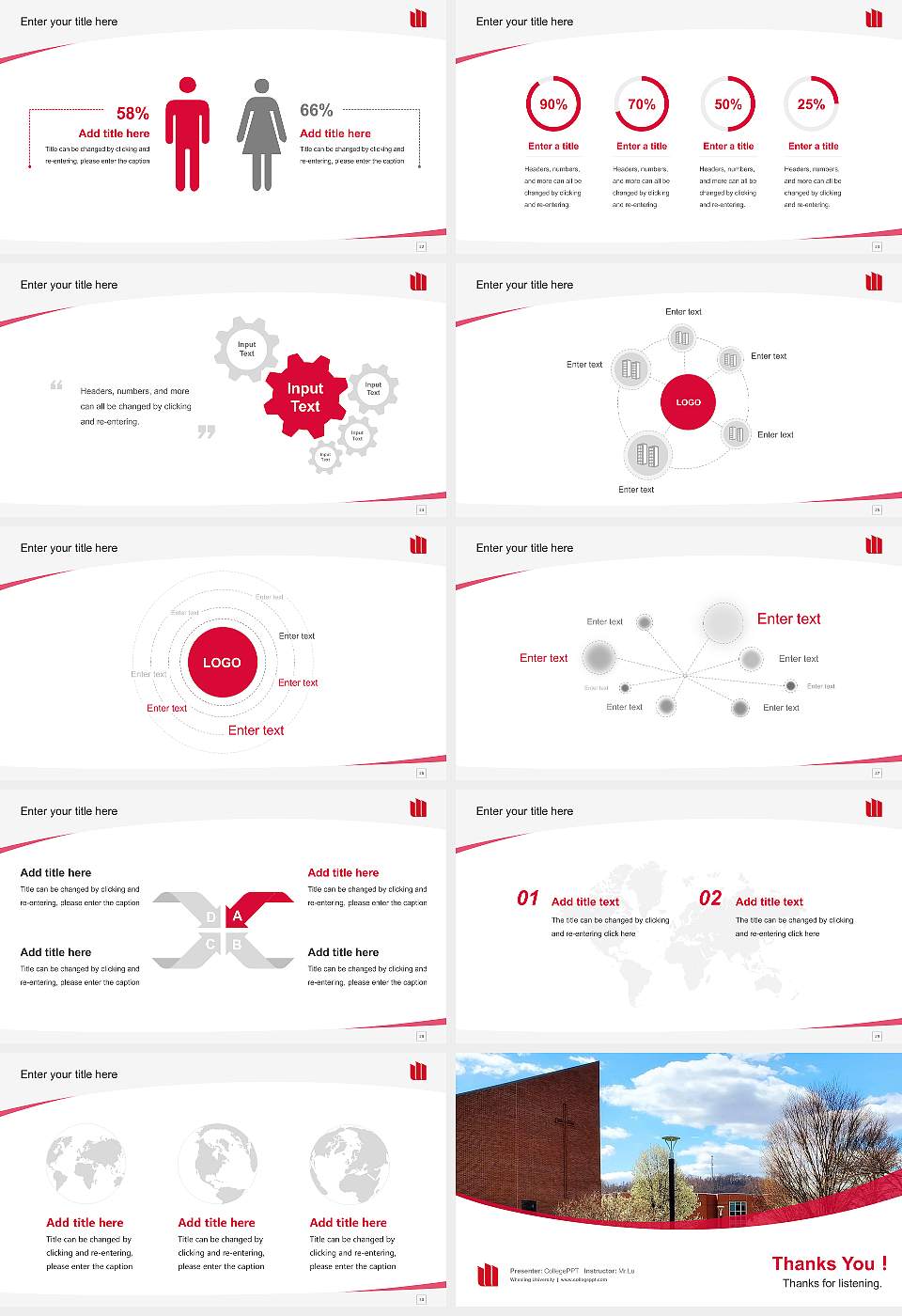 Wheeling University Course/Courseware Creation PPT Template16:9 ratio PPT effect preview image4