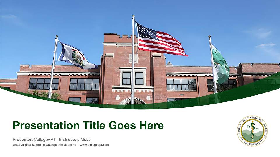 West Virginia School of Osteopathic Medicine Course/Courseware Creation PPT Template16:9 ratio PPT effect preview image