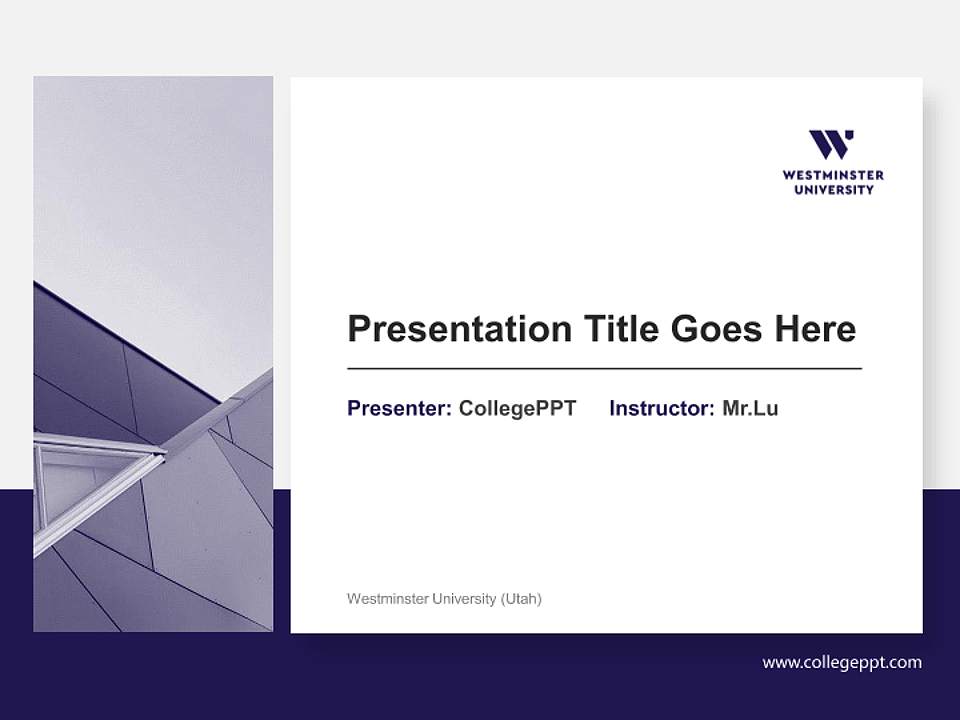 Westminster University (Utah) General Purpose PPT Template4:3 ratio PPT effect preview image6