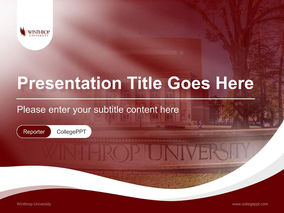 Winthrop University Lecture Sharing and Networking Event PPT Template4:3 ratio PPT effect preview image4