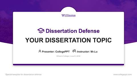 Williams College Graduation Thesis Defense PPT Template