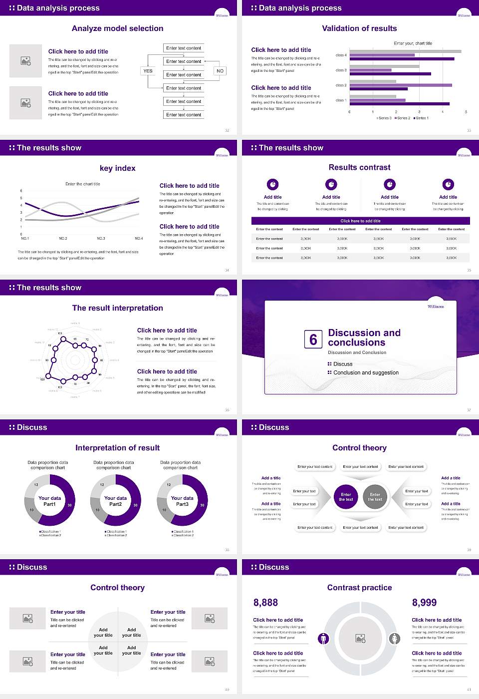 Williams College Graduation Thesis Defense PPT Template16:9 ratio PPT effect preview image5