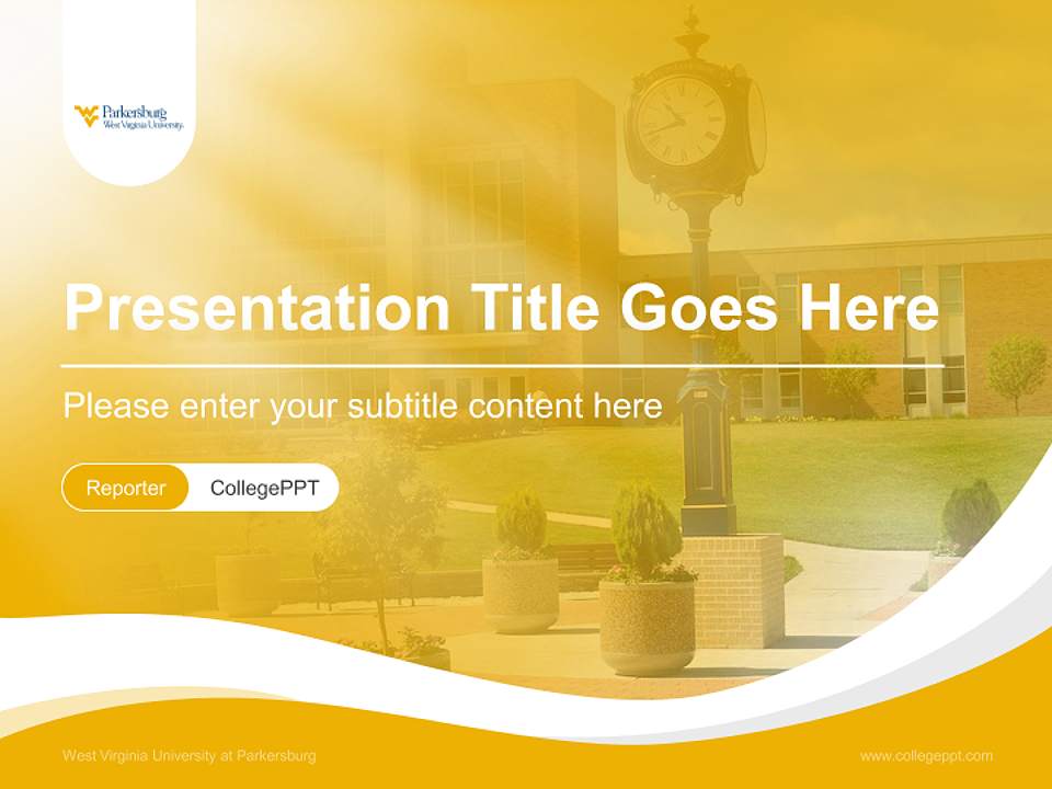 West Virginia University at Parkersburg Lecture Sharing and Networking Event PPT Template4:3 ratio PPT effect preview image4