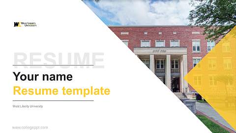 West Liberty University Resume PPT Template